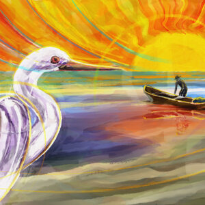 Tela Decorativa “Dia de Pesca” | Fine Art em Canvas | 80 × 60 cm