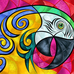 Tela Decorativa “Arara” | Fine Art em Canvas | 80 × 60 cm