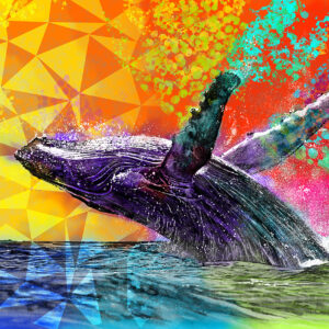 Tela Decorativa “Baleia Jubarte” | Fine Art em Canvas | 80 × 60 cm