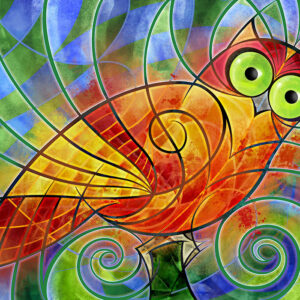 Tela Decorativa “Coruja” | Fine Art em Canvas | 80 × 60 cm