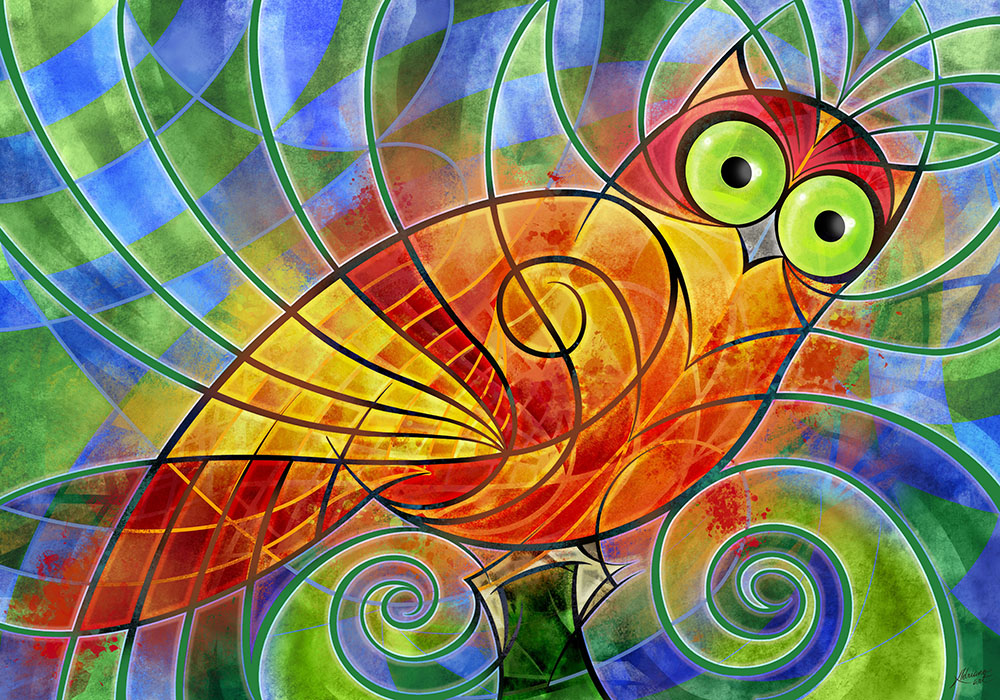 Tela Decorativa “Coruja” | Fine Art em Canvas | 80 × 60 cm