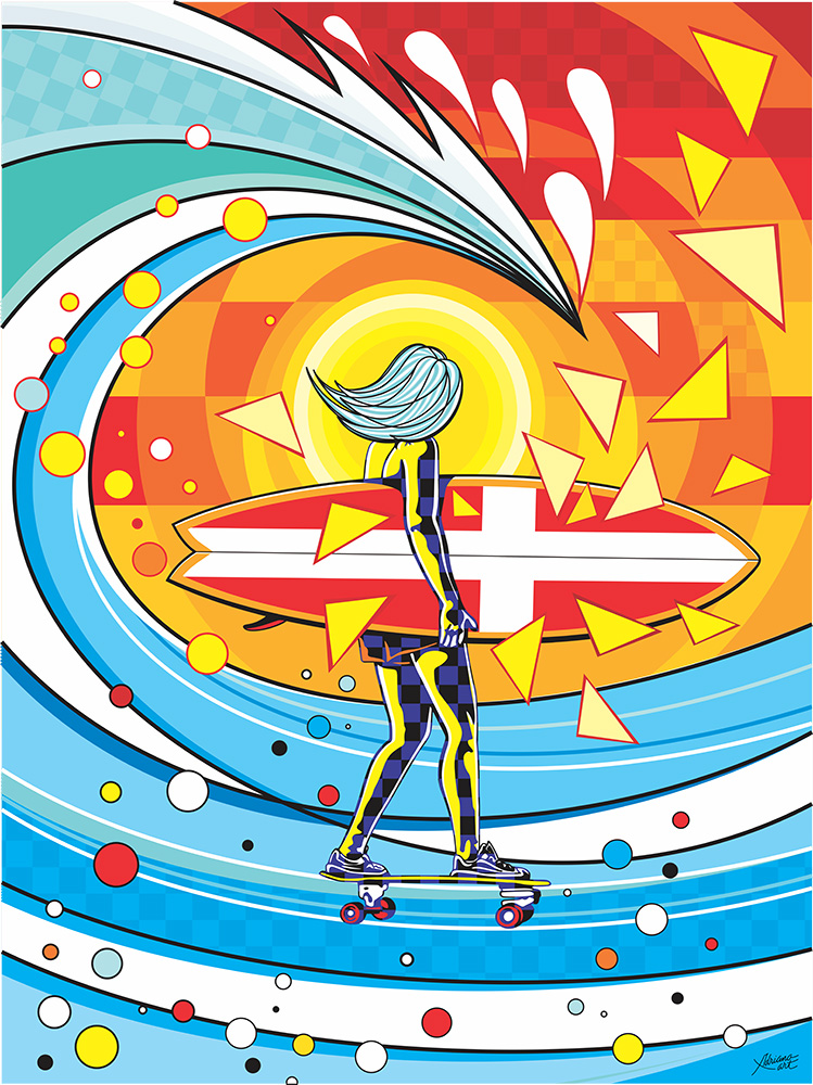 Tela Decorativa “Dia de Surf” | Fine Art em Canvas | 60 × 80 cm