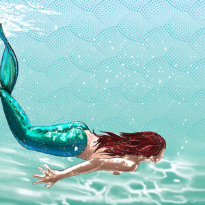 Tela Decorativa “Sereia” | Fine Art em Canvas | 90 × 50 cm