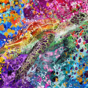Tela Decorativa “Tartaruga” | Fine Art em Canvas | 80 × 50 cm