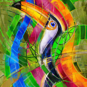 Tela Decorativa “Tucano” | Fine Art em Canvas | 50 × 70 cm