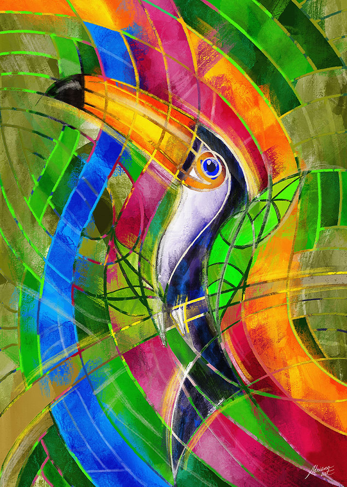 Tela Decorativa “Tucano” | Fine Art em Canvas | 50 × 70 cm