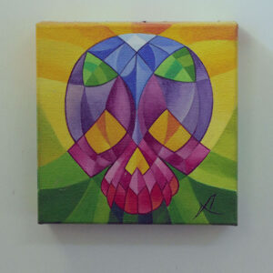 Pintura em Tela “Caveira” – Óleo sobre Tela – 30x30cm
