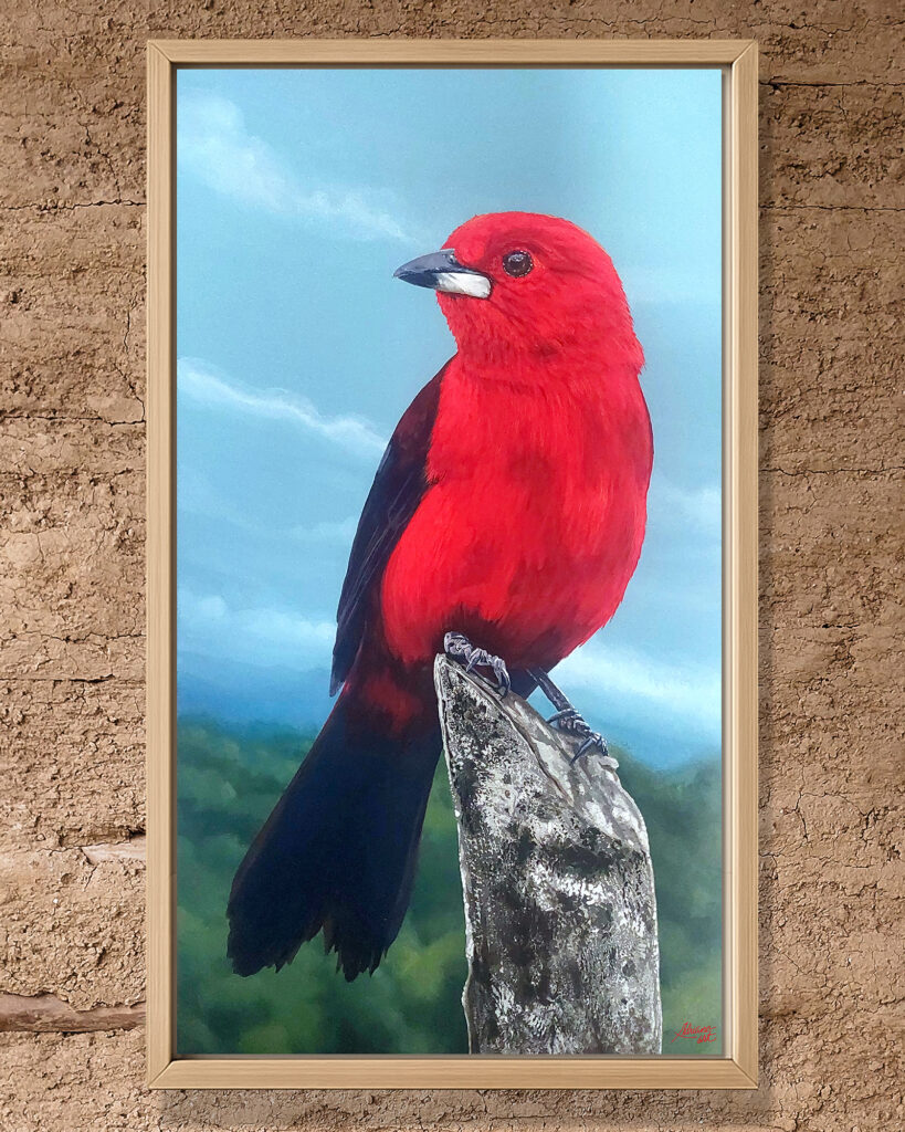 Quadro de Pássaros – Pintura Personalizada | Hiper-realismo sobre Tela | Sob Encomenda